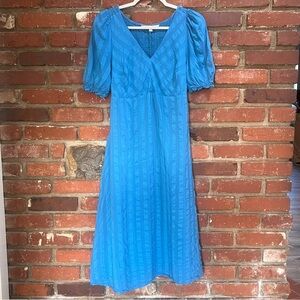 The Nines by HATCH women's maternity size XS Elbow sleeve tonal dress blue‎